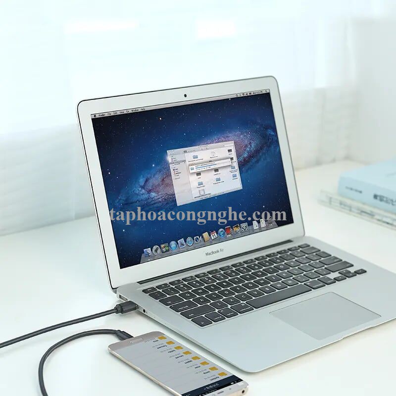 Ugreen 20881 0.5M màu đen Cáp dữ liệu USB 3.0 sang Type-C truyền dữ liệu từ máy tính ra điện thoại dài US184 30020881